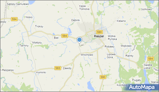 mapa Grodzki Młyn, Grodzki Młyn na mapie Targeo